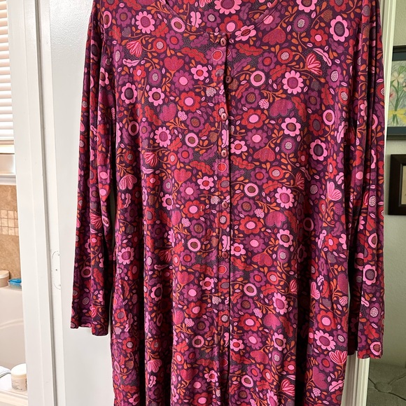 Gudrun Sjoden Purple Floral Jersey Top - Picture 2 of 4